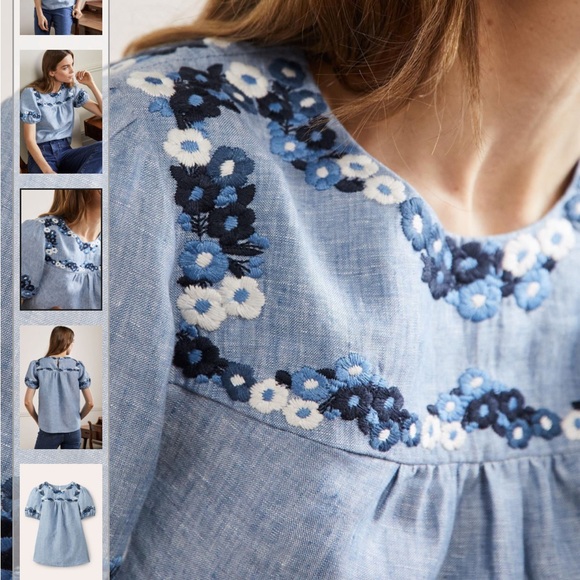 Boden embroidered floral top - Picture 2 of 4
